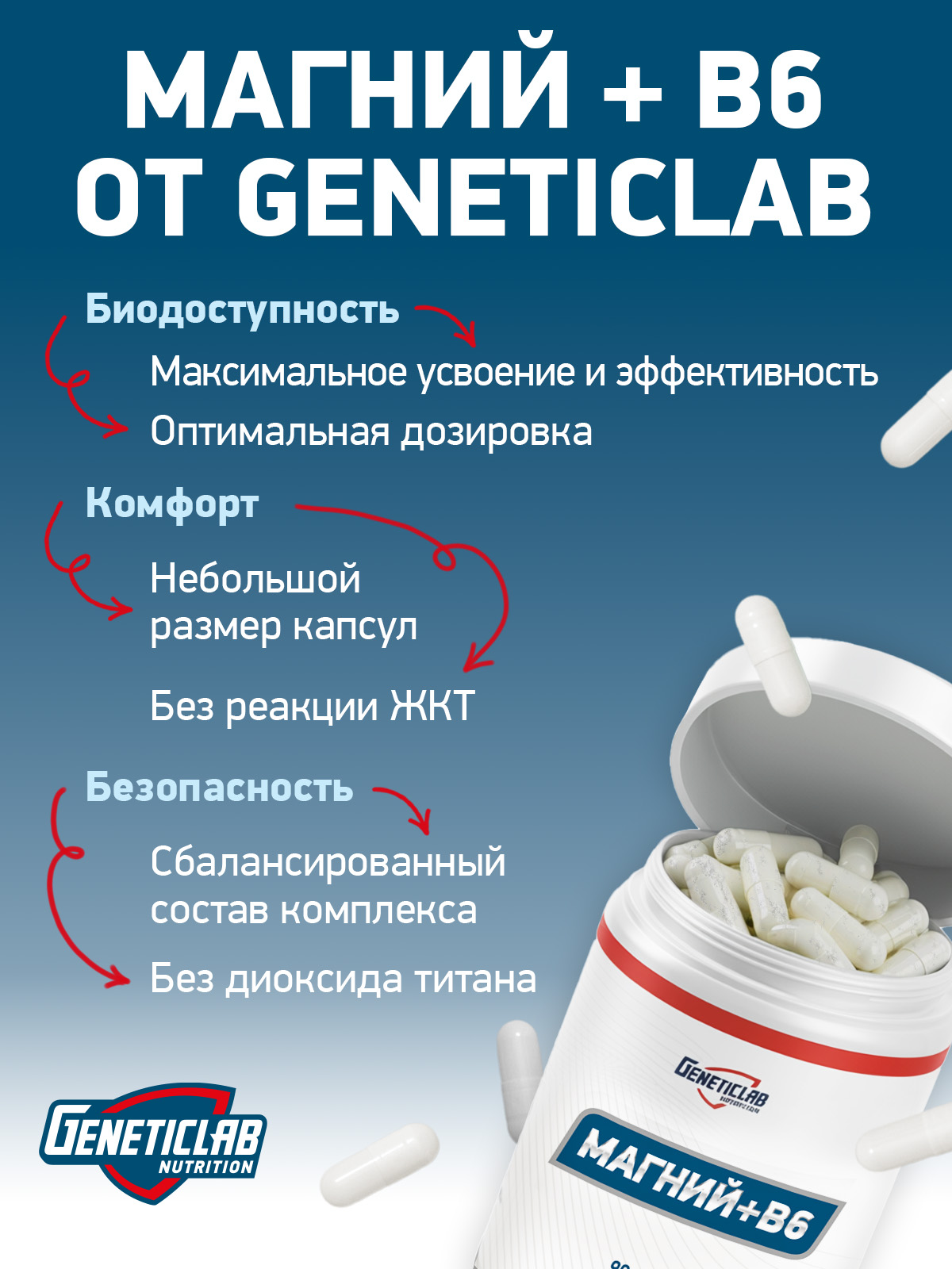 Магний +B6 90 капсул для спорта и фитнеса – фото №  4