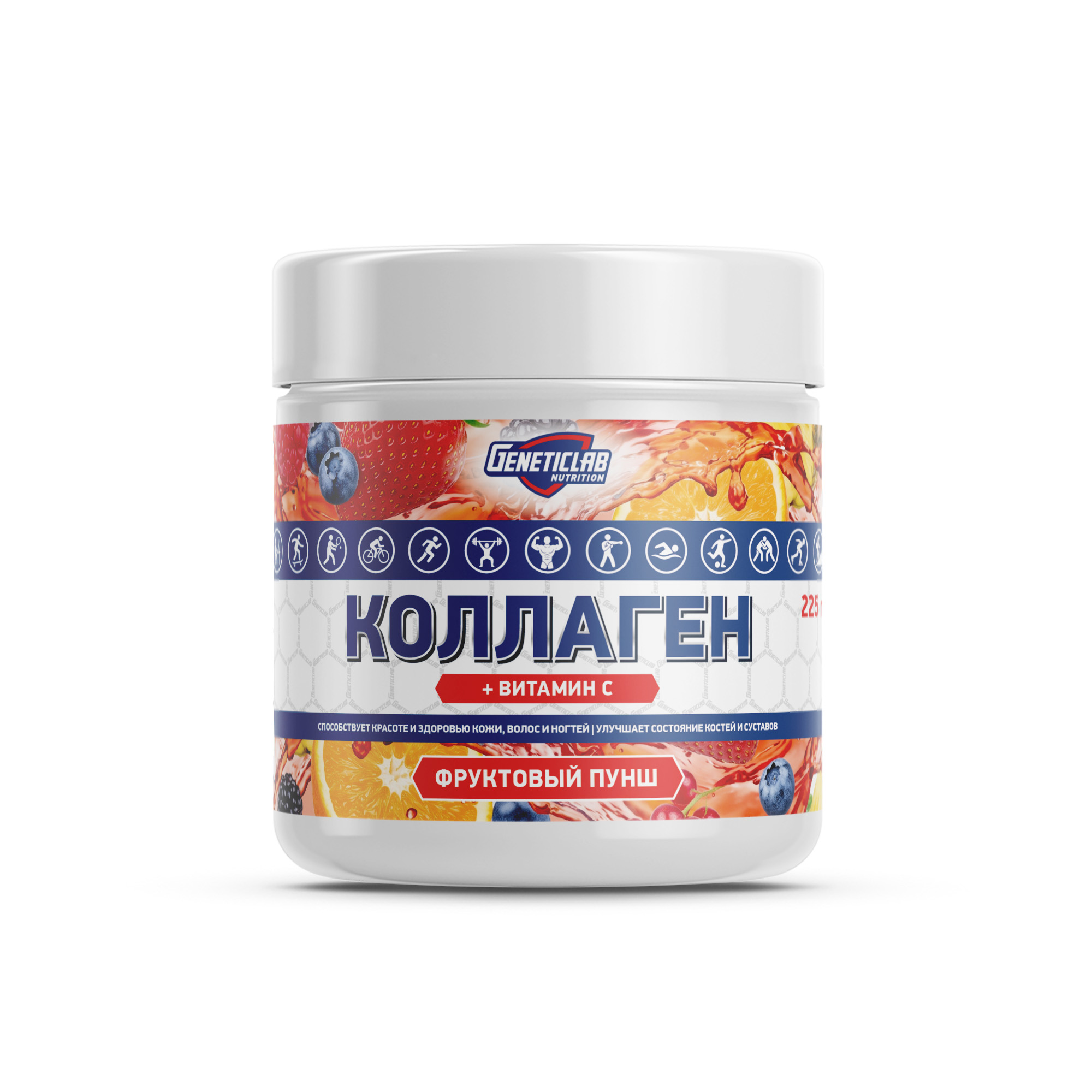 Коллаген COLLAGEN PLUS 225 г Фруктовый пунш для спорта и фитнеса – фото №  2