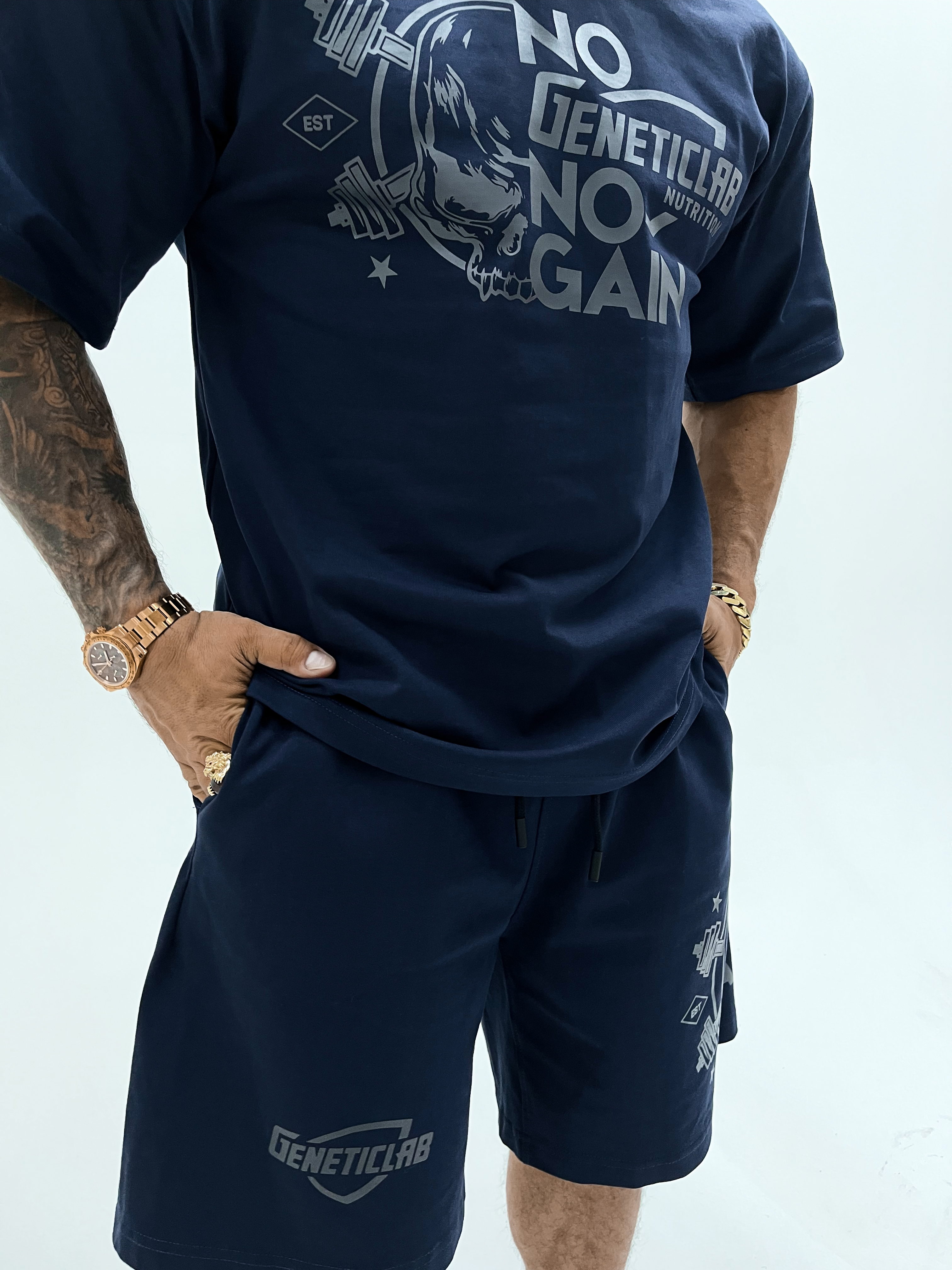 Футболка Genetic Lab T-Shirt 300 Blue & Black, L-XL для спорта и фитнеса – фото №  3