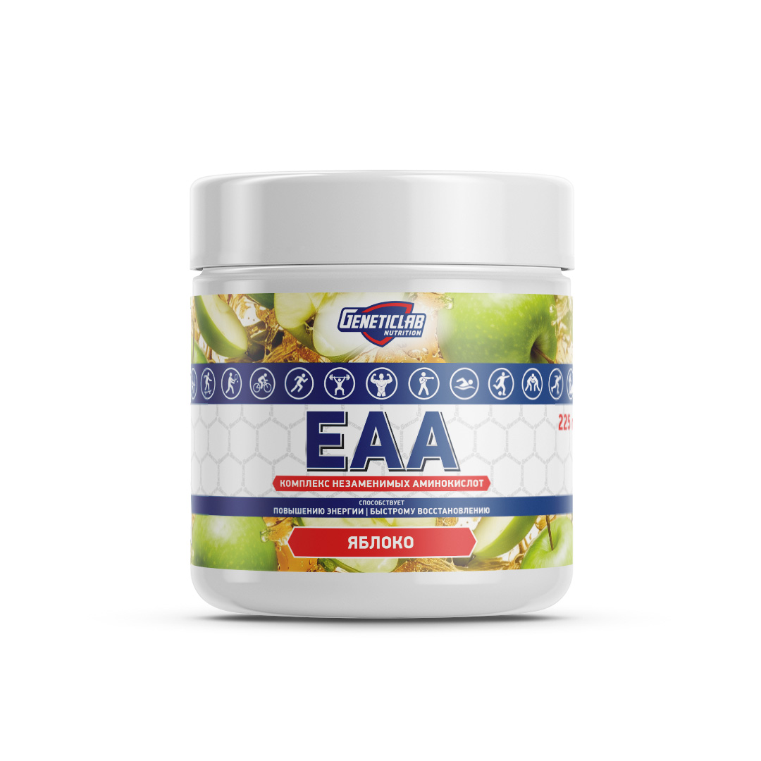 Незаменимые аминокислоты EAA 225 г Яблоко для спорта и фитнеса – фото №  1