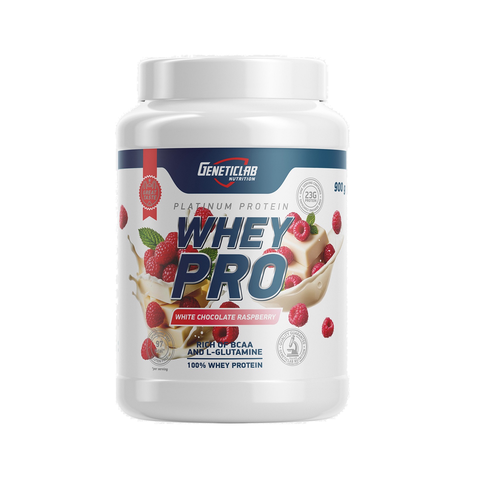 Сывороточный протеин WHEY PRO 900 г Белый шоколад Малина для спорта и фитнеса – фото №  1