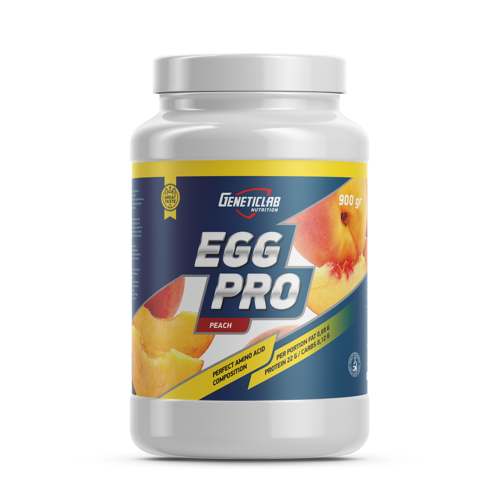 Яичный протеин EGG PRO 900 г Персик для спорта и фитнеса – фото №  1