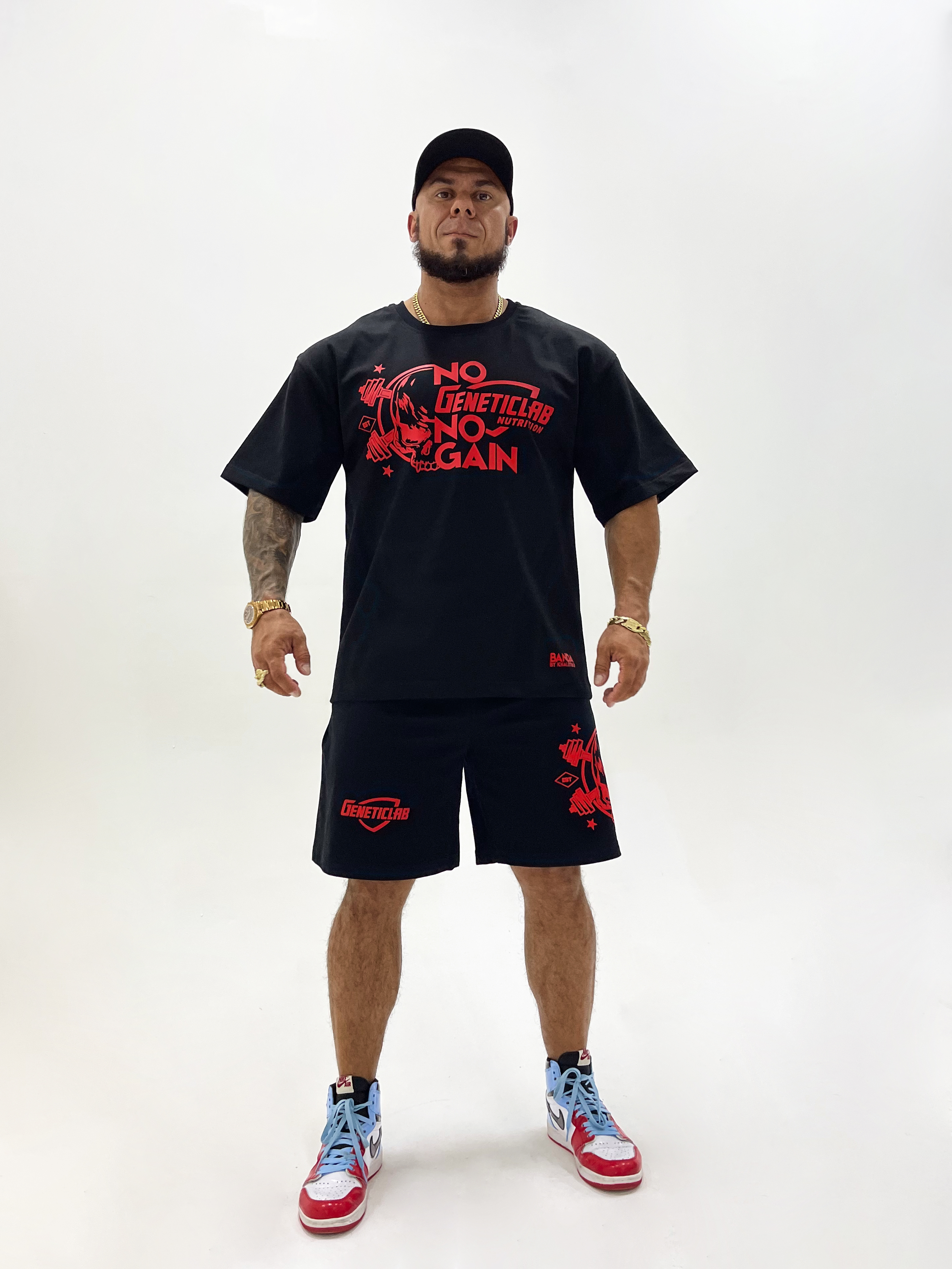 Футболка Genetic Lab T-Shirt 300 Black & Red, L-XL для спорта и фитнеса – фото №  2