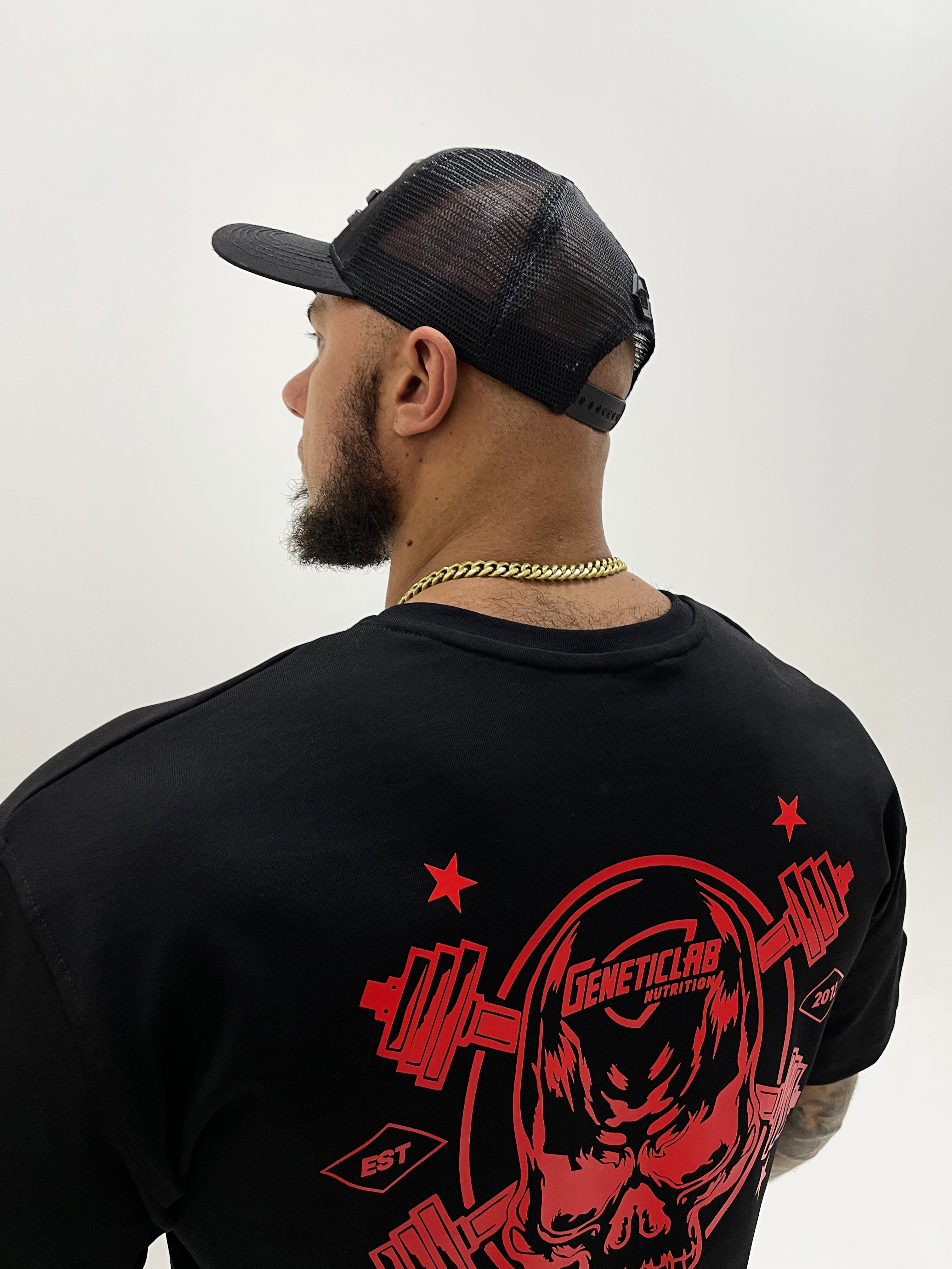 Футболка Genetic Lab T-Shirt 300 Black & Red, M-L для спорта и фитнеса – фото №  7