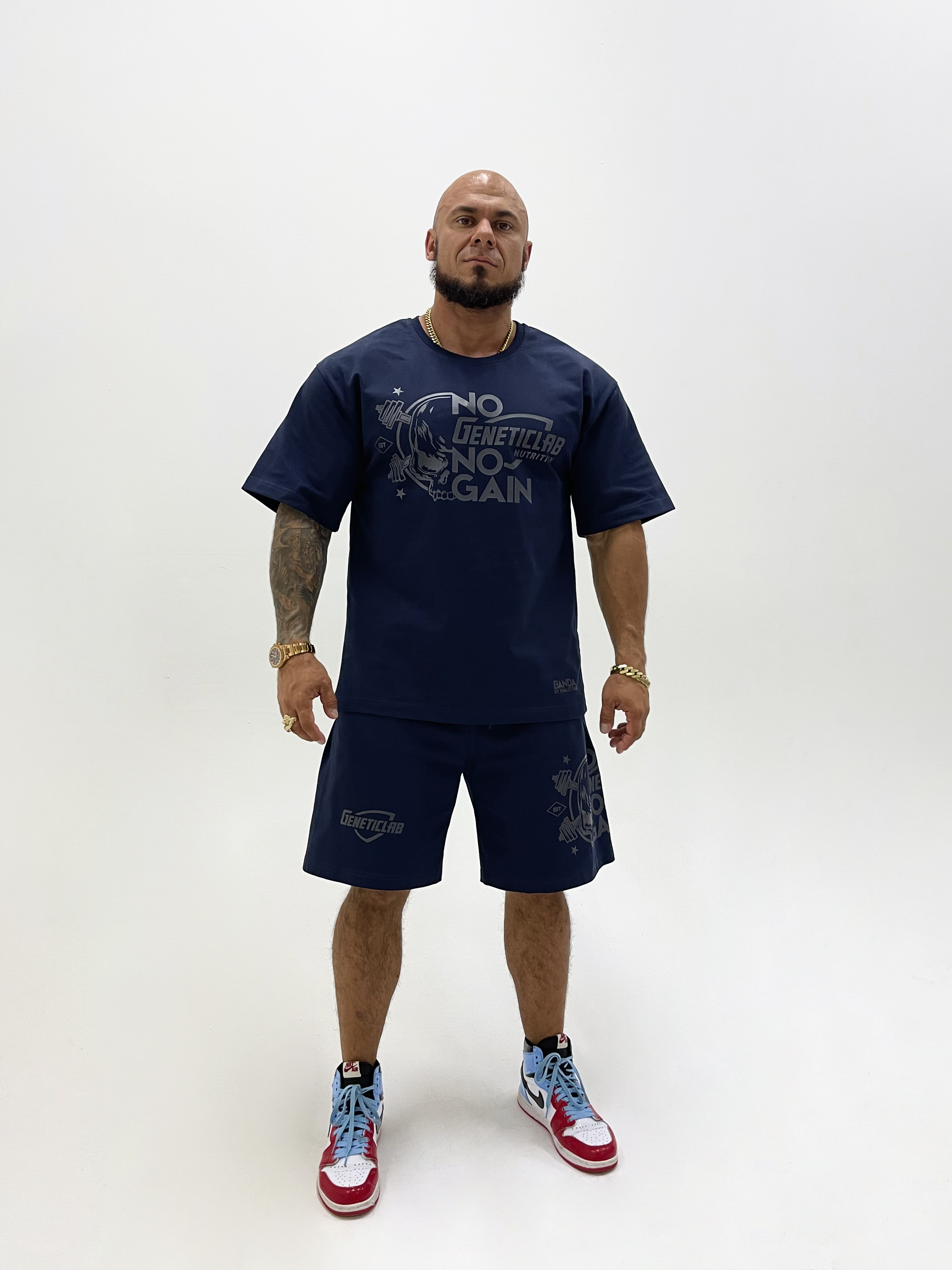 Футболка Genetic Lab T-Shirt 300 Blue & Black, XL-XXL для спорта и фитнеса – фото №  3