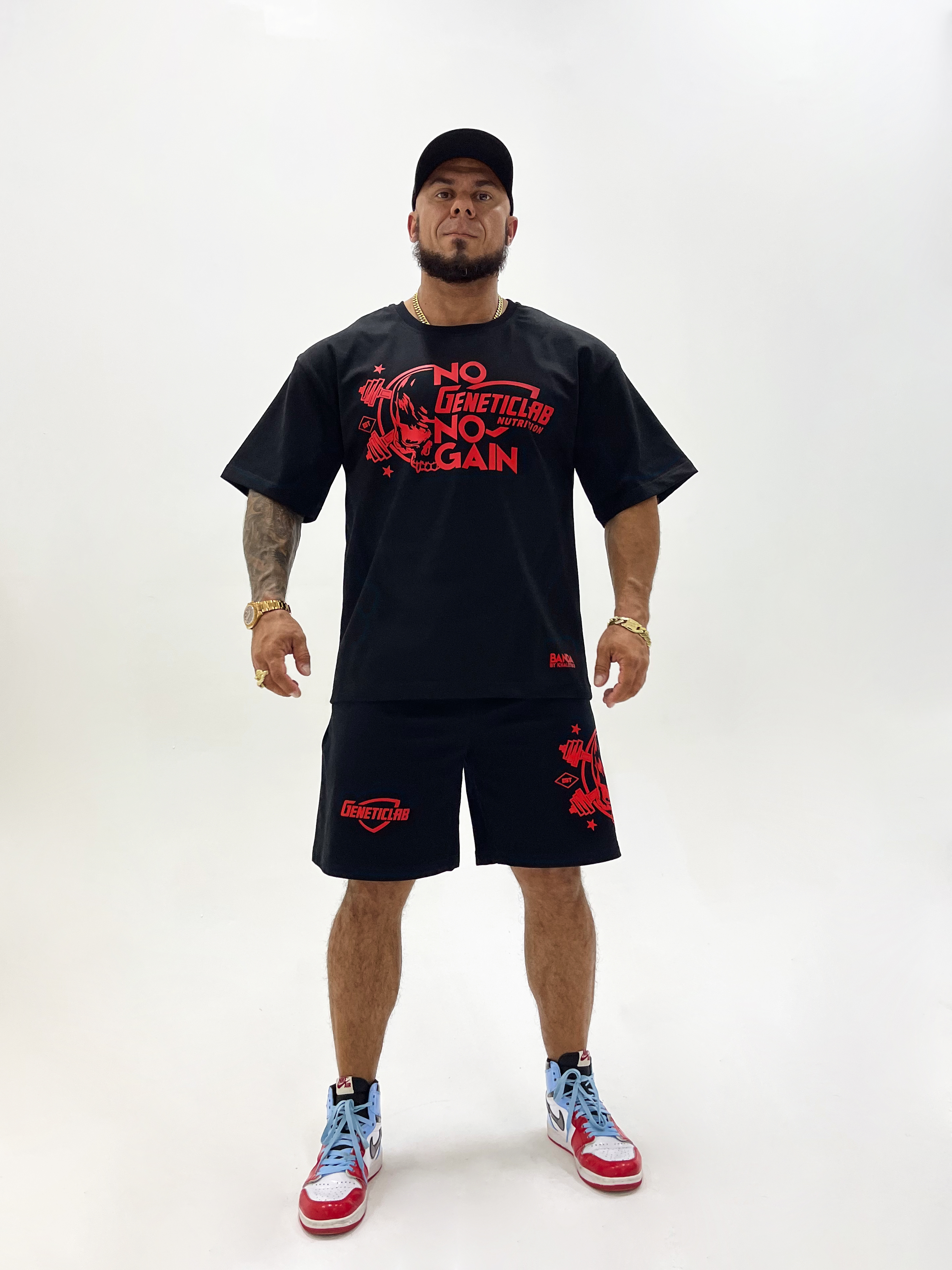 Футболка Genetic Lab T-Shirt 300 Black & Red, M-L для спорта и фитнеса – фото №  2